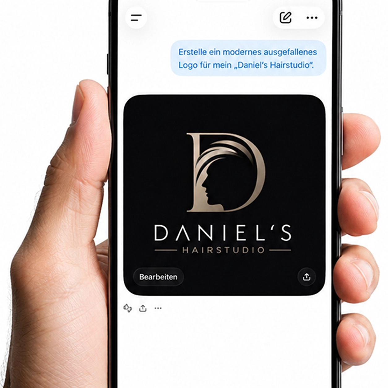 KI-Logo auf einem Smartphone jetzt drucken